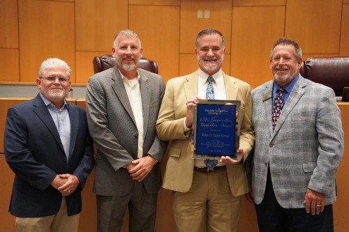 Cape Coral representatives receiving the Water Conservation Award