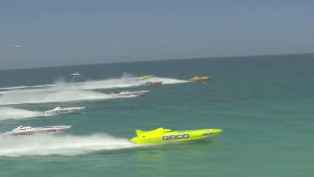 Roar Offshore powerboats racing off Fort Myers Beach